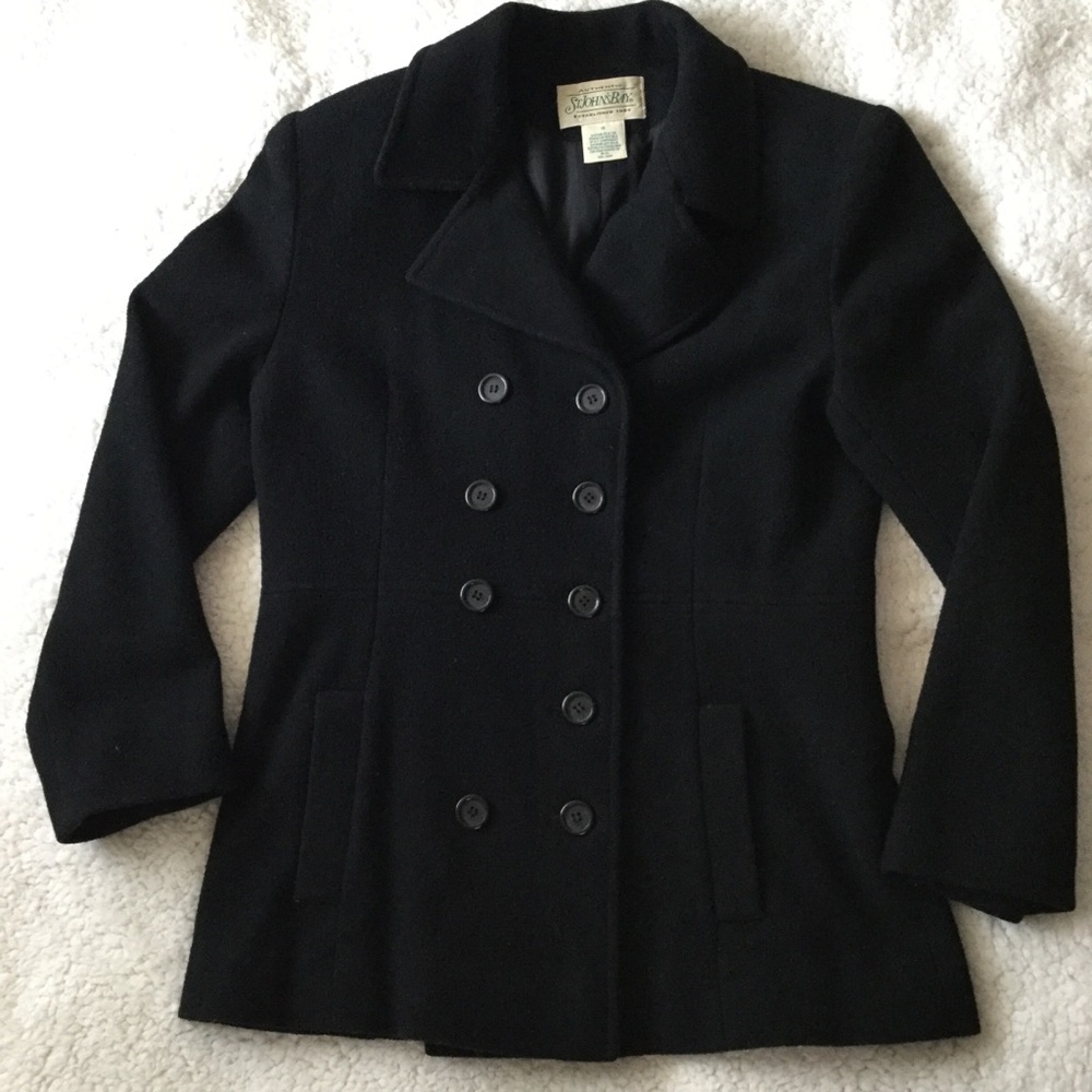 St. John’s Bay Black Wool Pea Coat